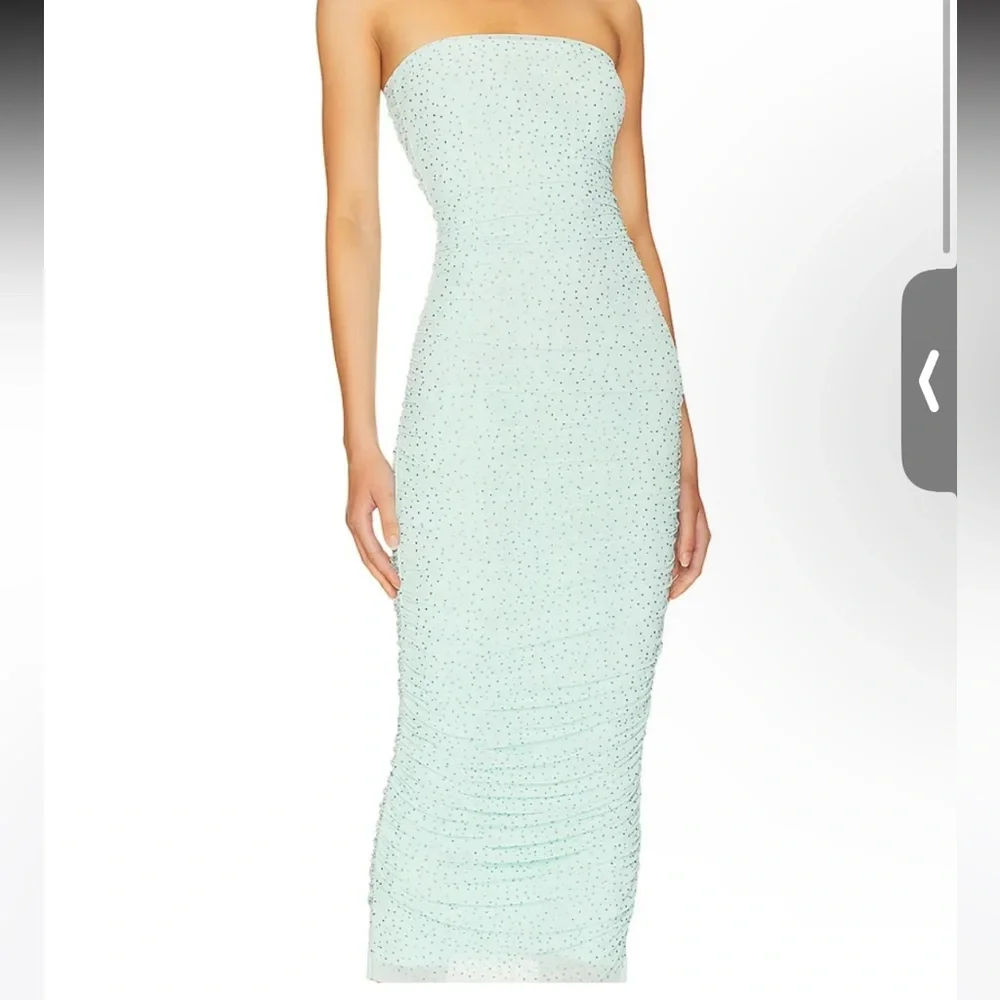 REVOLVE AFRM Covell Rhinestone Maxi Dress - ICE BLUE - Picture 3 of 6